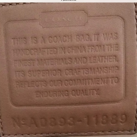 Vintage Coach monogram large bag with gold leather accents - Picture 14 of 14